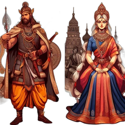 concept art, fantasy art, comic book art, pixel art, red, two, figures, representing transparent PNG cut-out