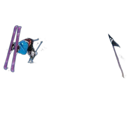 staff, weapon, jewelry, umbrella, 3d render, concept art, skier, mid-air transparent PNG cut-out