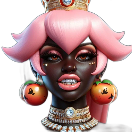 crown, face, jewelry, concept art, 3d render, fantasy art, photorealistic, portrait transparent PNG cut-out