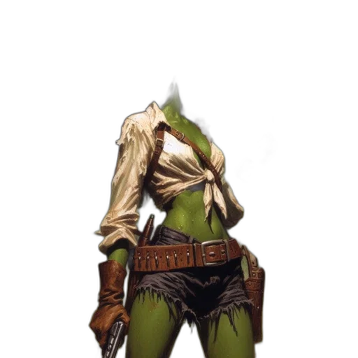 staff, jacket, weapon, concept art, fantasy art, comic book art, pixel art, green transparent PNG cut-out