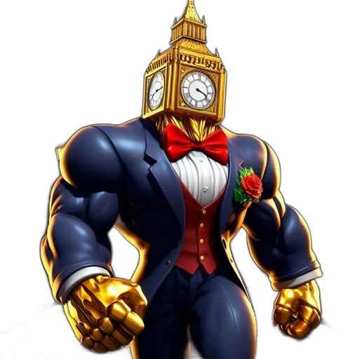 crown, mask, robot, staff, concept art, 3d render, comic book art, cartoon transparent PNG cut-out