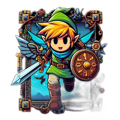sword, weapon, staff, pixel art, fantasy art, concept art, comic book art, green transparent PNG cut-out