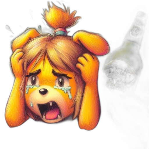bottle, concept art, pixel art, photorealistic, watercolor, teary-eyed, pink, bear transparent PNG cut-out