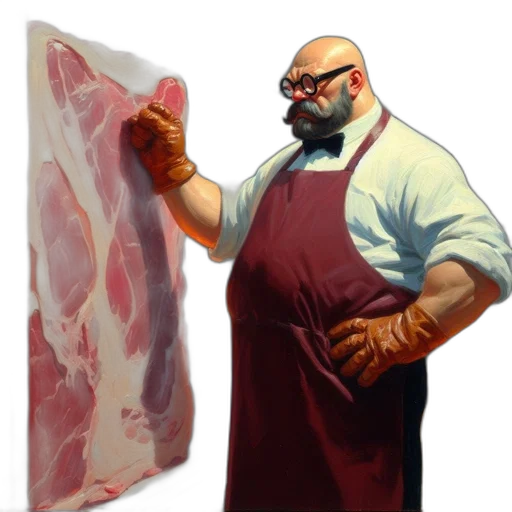 food, animal, face, creature, concept art, photorealistic, stout, man transparent PNG cut-out