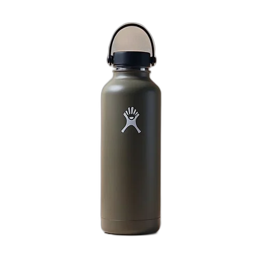 bottle, 3d render, hydro, flask, wide, mouth transparent PNG cut-out