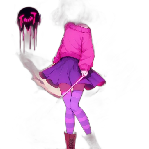 jacket, staff, weapon, creature, concept art, pixel art, cyberpunk, fantasy art transparent PNG cut-out