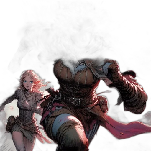 sword, weapon, concept art, comic book art, fantasy art, watercolor, fire, fog transparent PNG cut-out