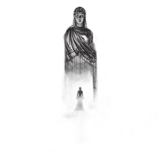 dress, sword, creature, robot, concept art, fantasy art, comic book art, pencil sketch transparent PNG cut-out