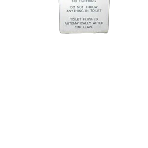 jacket, staff, public, restroom, sign, reads, littering, not transparent PNG cut-out