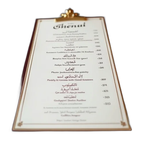 food, menu, list, dishes, each, number, description, foreign transparent PNG cut-out
