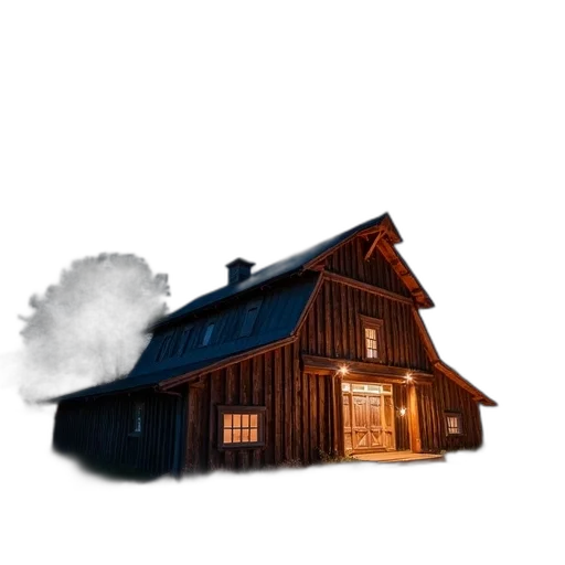 building, furniture, 3d render, concept art, photorealistic, pixel art, fog, night transparent PNG cut-out