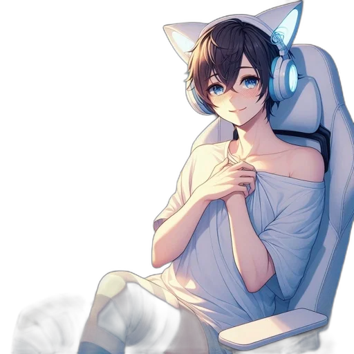 creature, anime, pixel art, vaporwave, concept art, blue, monochrome, pastel transparent PNG cut-out