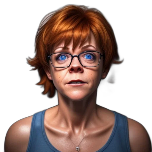 face, mask, staff, photorealistic, cartoon, 3d render, concept art, woman transparent PNG cut-out