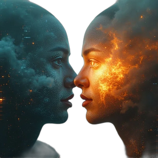 face, mask, robot, concept art, fantasy art, photorealistic, cyberpunk, outer space transparent PNG cut-out