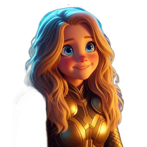 face, fantasy art, concept art, comic book art, cartoon, golden, figure, woman transparent PNG cut-out