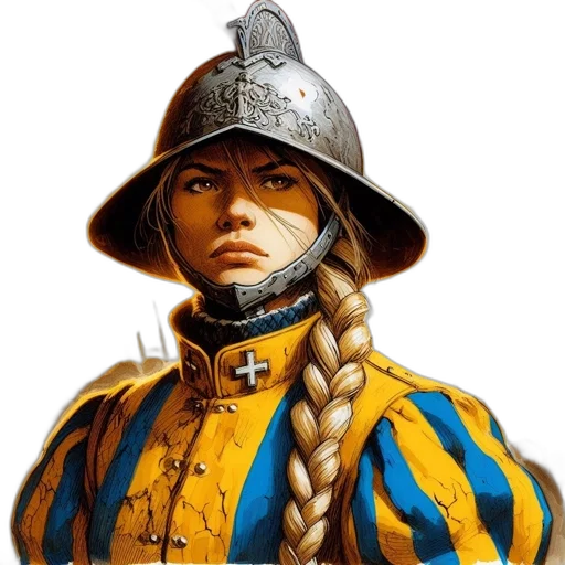 staff, face, sword, hat, photorealistic, fantasy art, oil painting, concept art transparent PNG cut-out