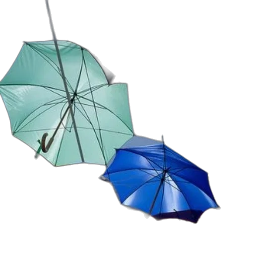 umbrella, staff, 3d render, photorealistic, rain, blue, colorful, umbrellas transparent PNG cut-out