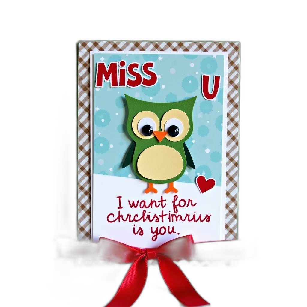handmade, christmas, card, green, red, color, scheme, features transparent PNG cut-out