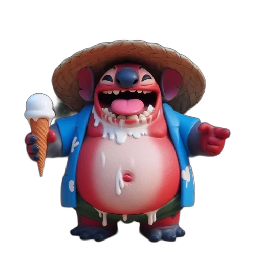 hat, staff, food, concept art, 3d render, photorealistic, animated, figure transparent PNG cut-out