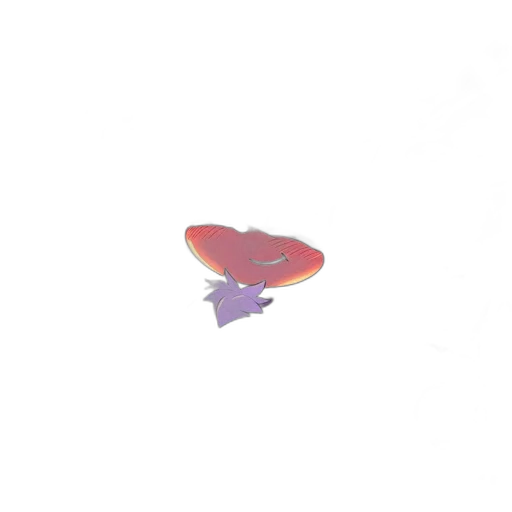 hat, umbrella, creature, animal, 3d render, vaporwave, concept art, pixel art transparent PNG cut-out