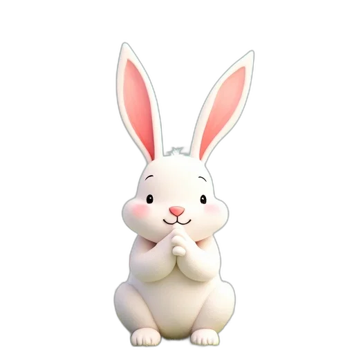animal, creature, 3d render, photorealistic, concept art, pixel art, happy, easter transparent PNG cut-out