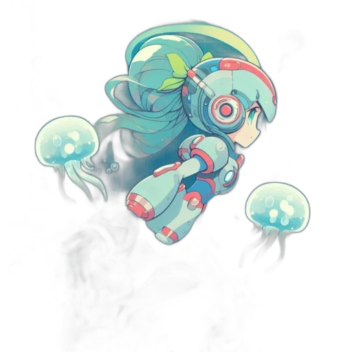 robot, creature, staff, mask, concept art, pixel art, watercolor, fantasy art transparent PNG cut-out