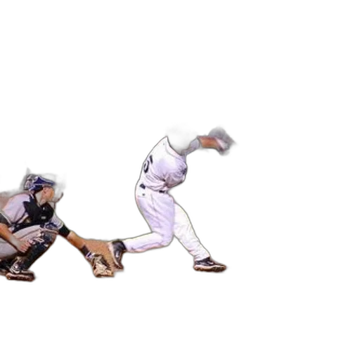 weapon, concept art, pixel art, baseball, player, swings, ball, during transparent PNG cut-out