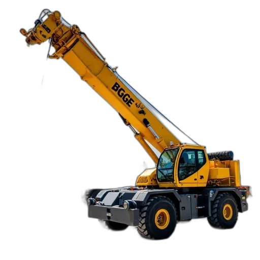staff, weapon, robot, yellow, crane, name, bigge, parked transparent PNG cut-out