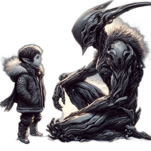 creature, animal, dragon, concept art, comic book art, fantasy art, snow, outer space transparent PNG cut-out
