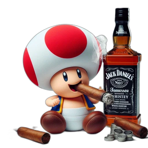 bottle, hat, weapon, food, 3d render, concept art, pixel art, photorealistic transparent PNG cut-out