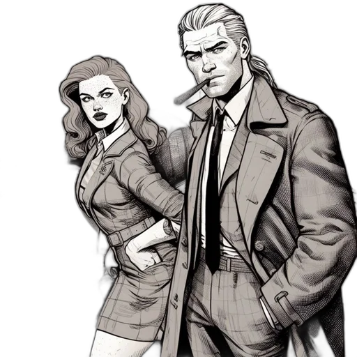 jacket, comic book art, concept art, cartoon, fantasy art, city street, grimy, urban transparent PNG cut-out