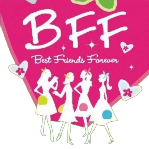 image, features, vibrant, poster, text, bff, best, friends transparent PNG cut-out