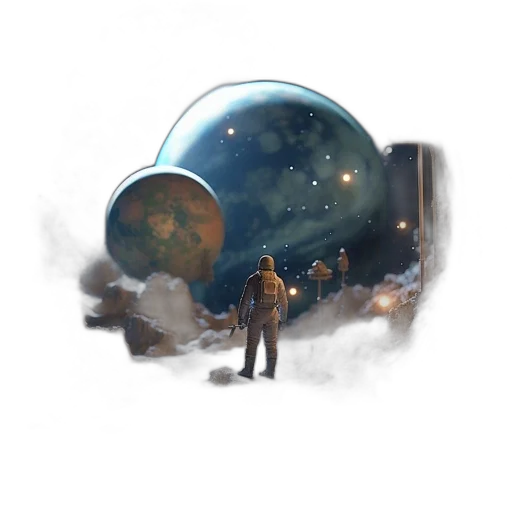 staff, concept art, pixel art, fantasy art, 3d render, outer space, fog, underwater transparent PNG cut-out