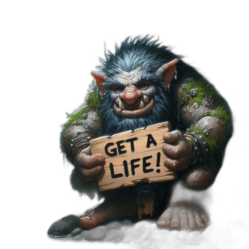 creature, concept art, fantasy art, photorealistic, 3d render, menacing, troll-like, holds transparent PNG cut-out