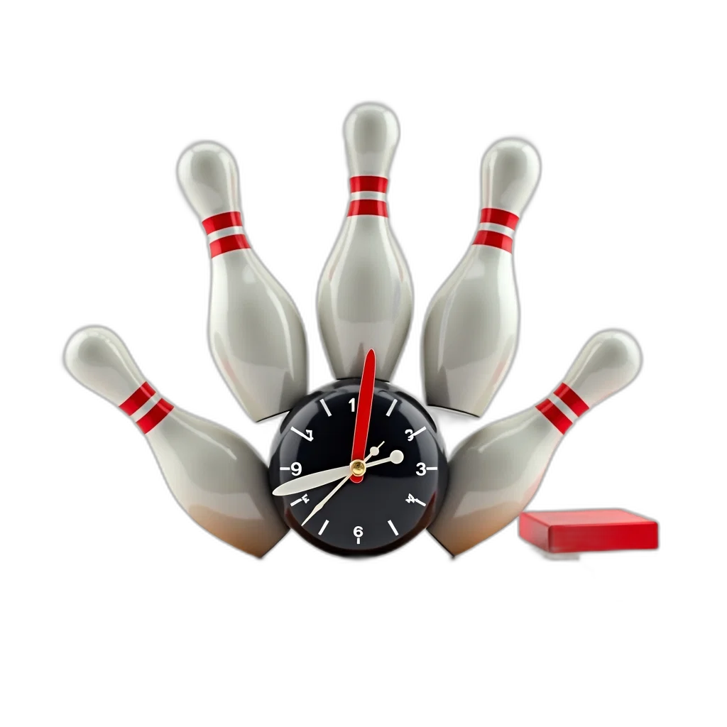 jewelry, staff, 3d render, photorealistic, bowling, clock, wooden, base transparent PNG cut-out