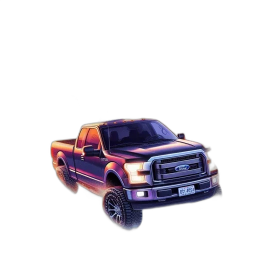 car, weapon, 3d render, photorealistic, concept art, watercolor, pickup, truck transparent PNG cut-out