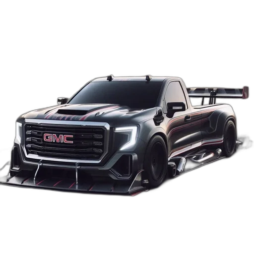 weapon, car, 3d render, concept art, photorealistic, blurred, high-speed, gmc transparent PNG cut-out