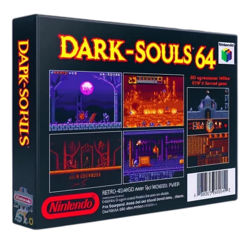 dark, image, shows, mock-up, nintendo, game, box, souls transparent PNG cut-out