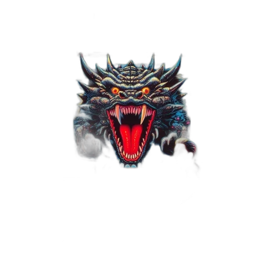 dragon, creature, animal, mask, pixel art, 3d render, fantasy art, concept art transparent PNG cut-out
