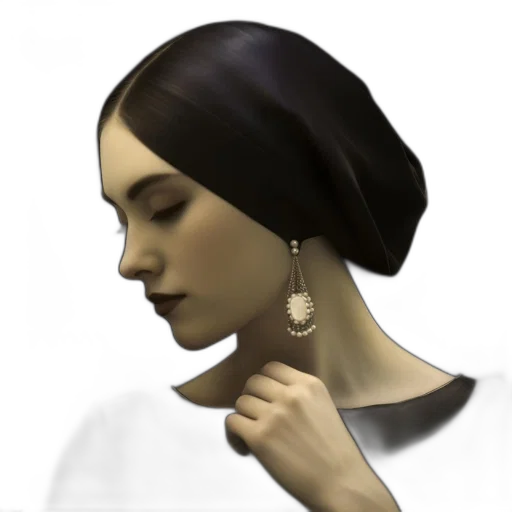 jewelry, face, crown, hat, photorealistic, 3d render, concept art, fantasy art transparent PNG cut-out