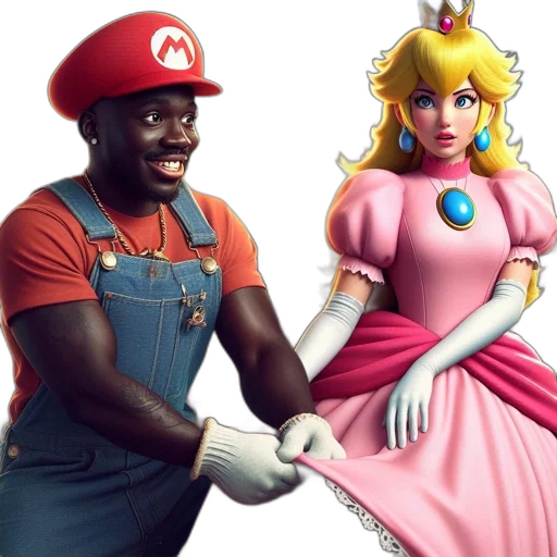 dress, weapon, concept art, 3d render, comic book art, fantasy art, mario, princess transparent PNG cut-out