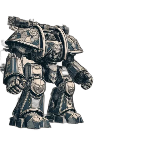 robot, weapon, concept art, 3d render, fantasy art, watercolor, detailed, drawing transparent PNG cut-out