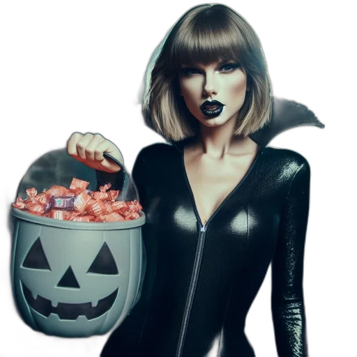 concept art, comic book art, cartoon, fantasy art, dark, monochrome, gothic-style, woman transparent PNG cut-out