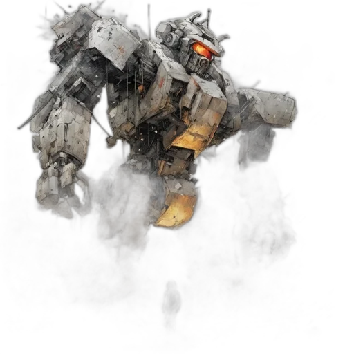 robot, weapon, creature, face, concept art, fantasy art, photorealistic, 3d render transparent PNG cut-out