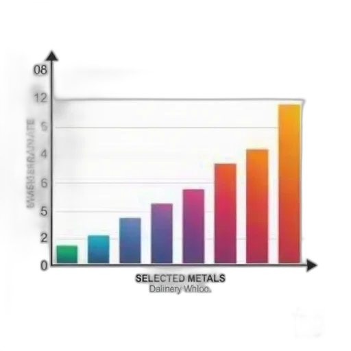 pastel, bar, graph, displaying, concentration, various, metals, sample transparent PNG cut-out