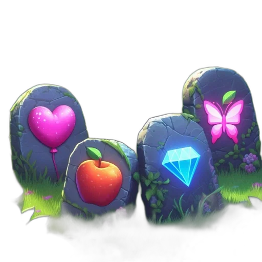 jewelry, crown, concept art, fantasy art, 3d render, verdant, garden, five transparent PNG cut-out