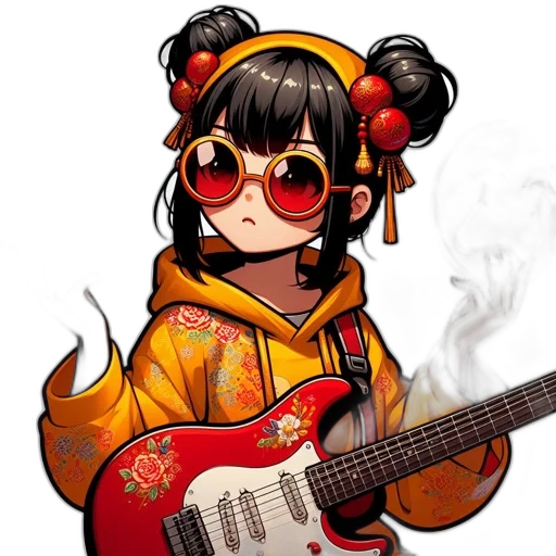 jacket, anime, cartoon, pixel art, concept art, fire, young, girl transparent PNG cut-out