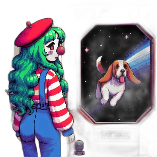 creature, animal, robot, concept art, pixel art, fantasy art, watercolor, outer space transparent PNG cut-out