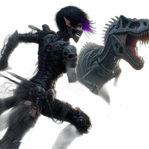 dragon, creature, concept art, fantasy art, 3d render, dark, futuristic, setting transparent PNG cut-out