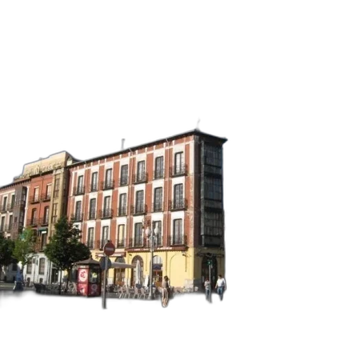 building, 3d render, photorealistic, concept art, city street, bustling, city, street transparent PNG cut-out